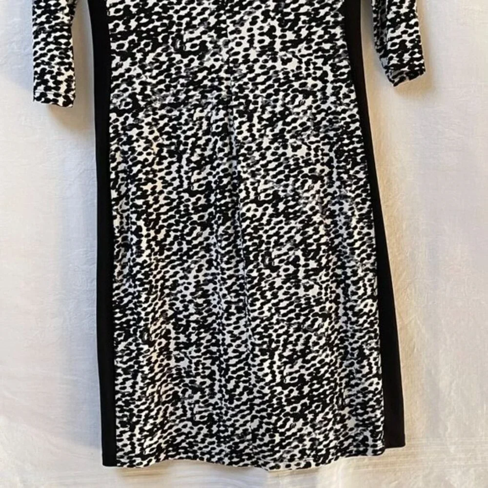 Lauren Ralph Laure Sheath Dress Womens 10 Color Block Office Wedding Guest Party